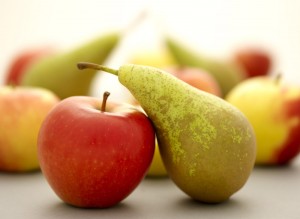 Appels met peren vergelijken Engelse taalfouten